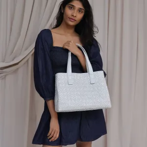 CA 1034 - SHOULDER BAG - WHITE RAFFIA