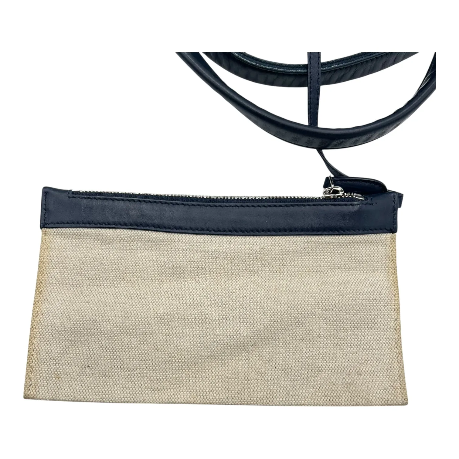 Cabas Tote Bag Beige in Canvas, Silver hardware