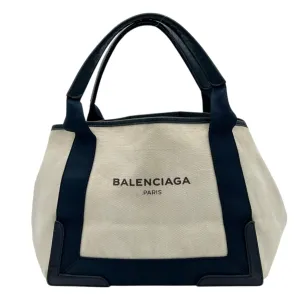 Cabas Tote Bag Beige in Canvas, Silver hardware