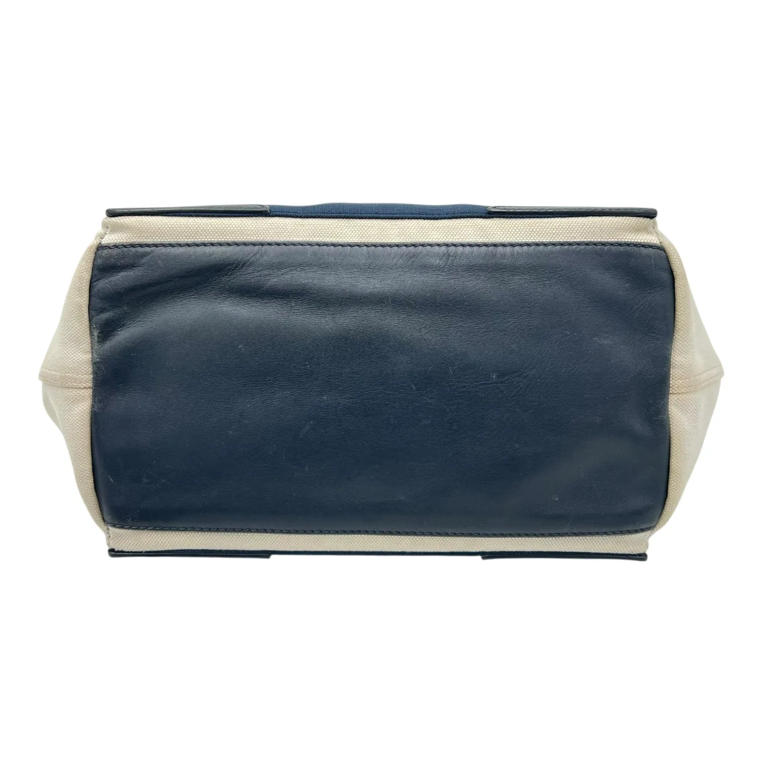 Cabas Tote Bag Beige in Canvas, Silver hardware