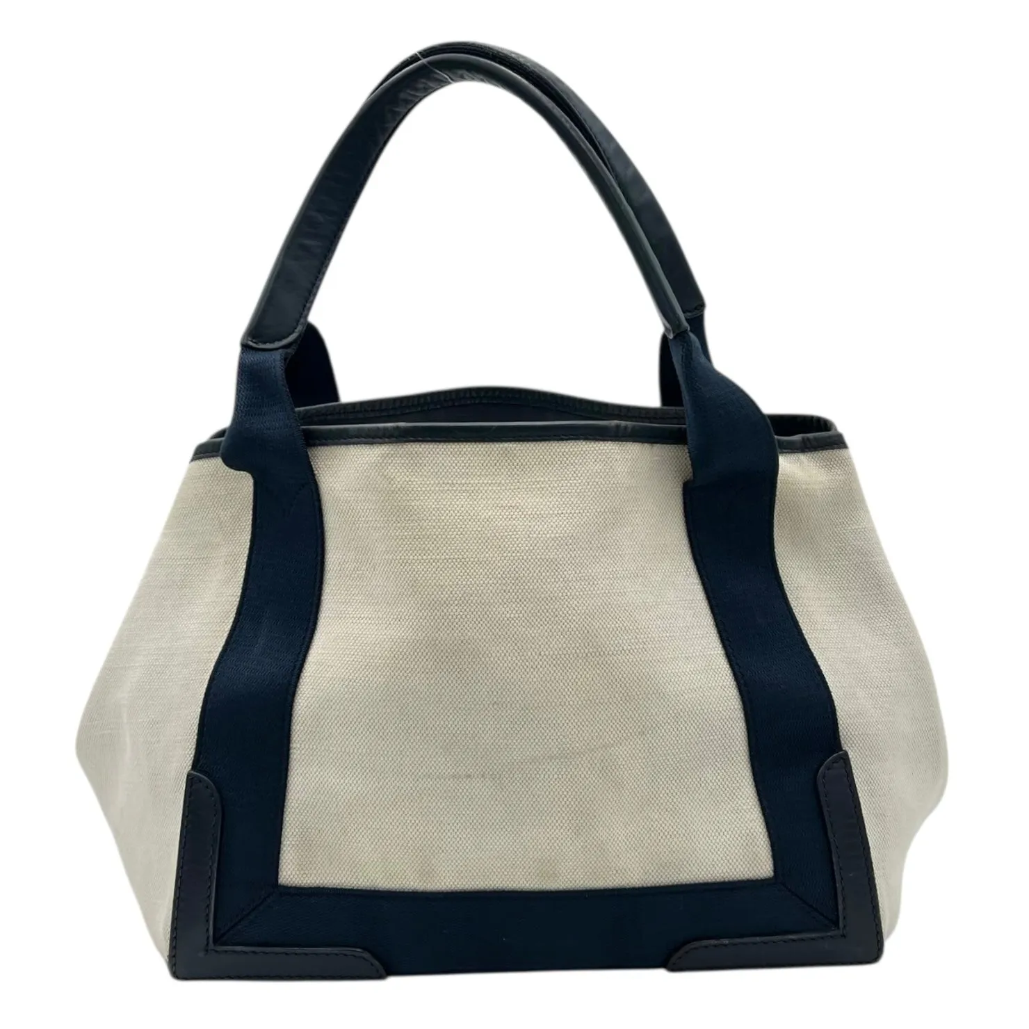 Cabas Tote Bag Beige in Canvas, Silver hardware