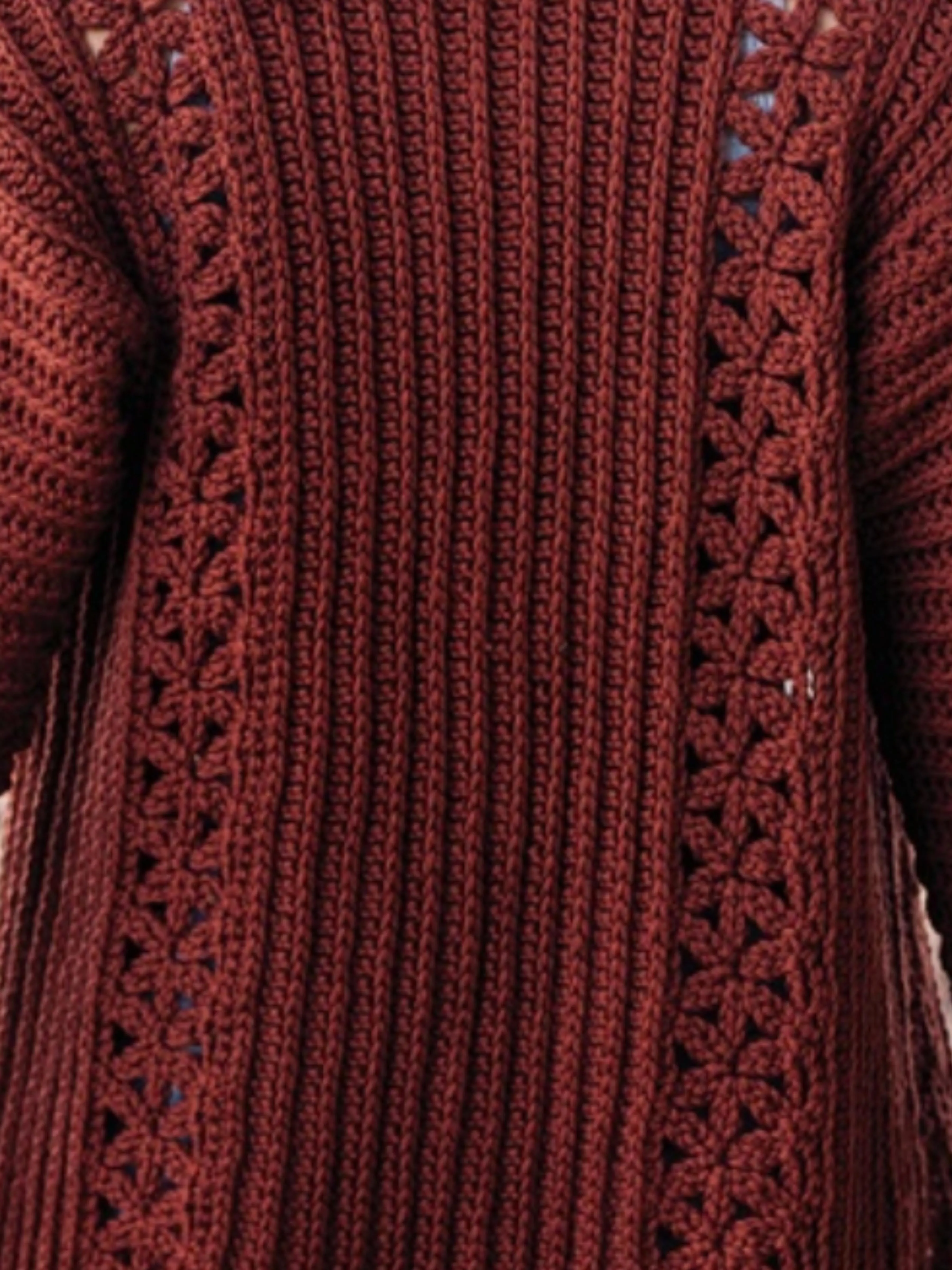 Cable Knit Cinnamon Cardigan