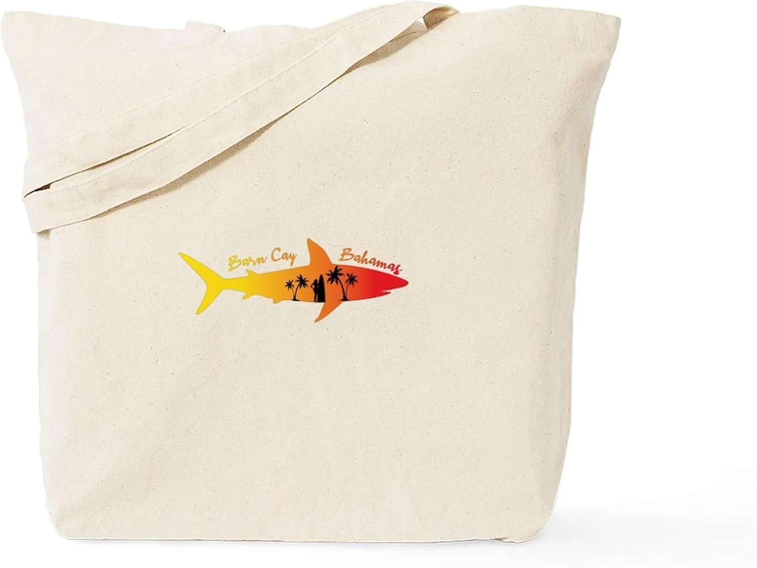 CafePress Barn Cay Bahamas Reusable Natural Beige Canvas Shopping Bag