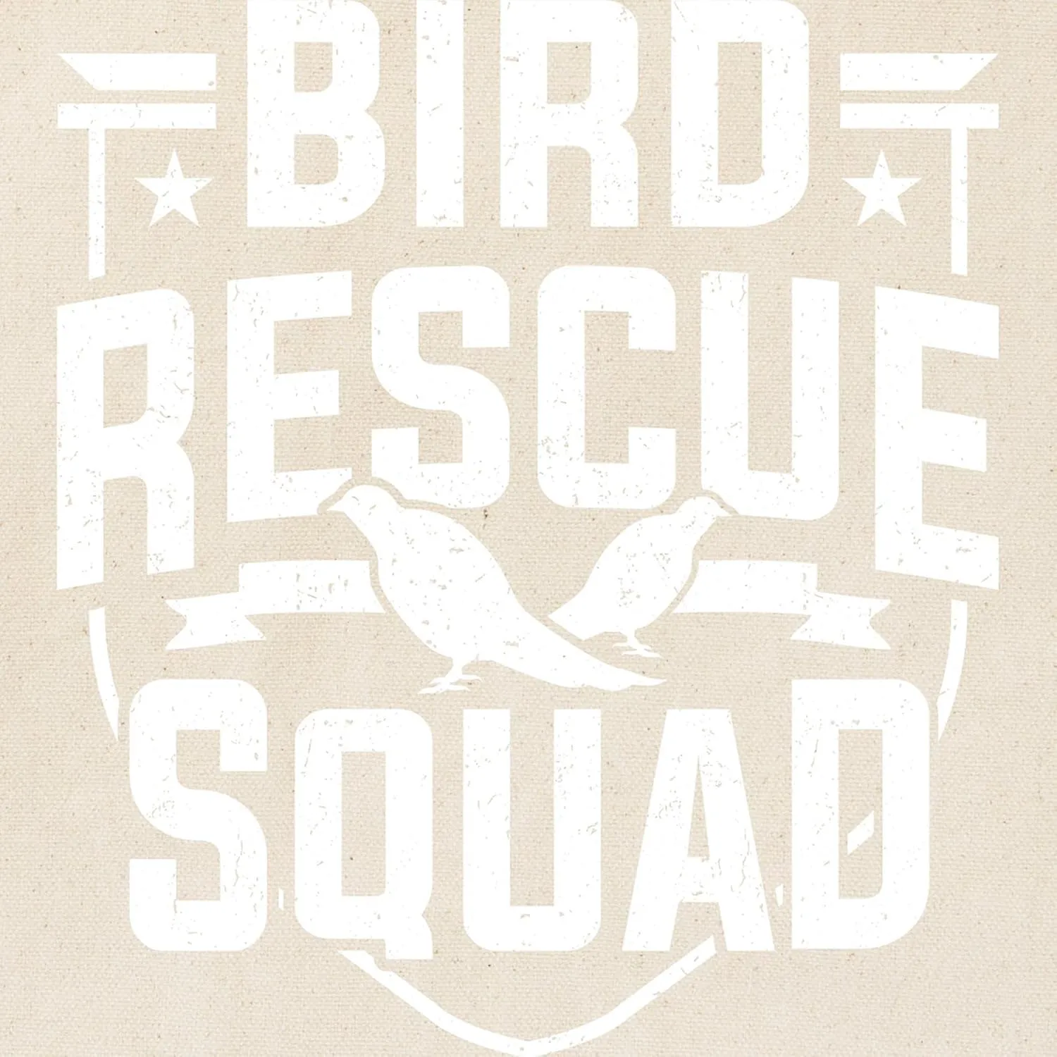 CafePress Bird Rescue Squad Pet Adoption Ani Reusable Natural Beige Canvas Shopping Bag