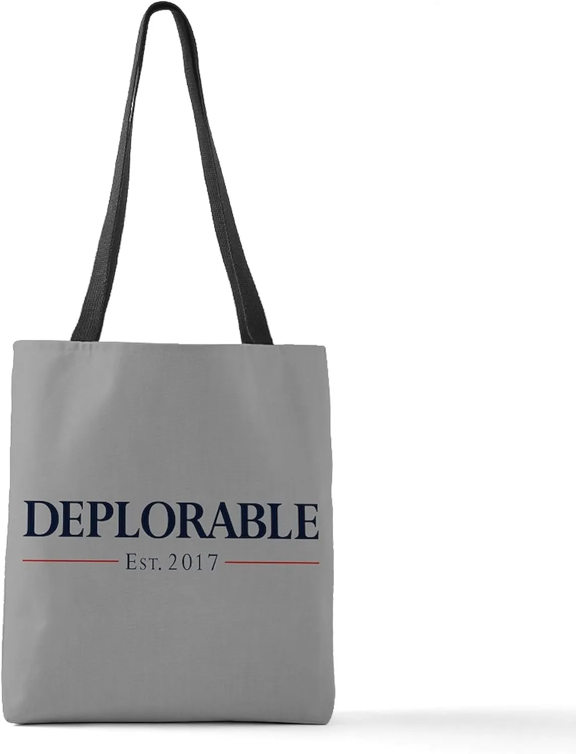 CafePress Deplorable Est 2017 Polyester Tote Bag 16"x16"