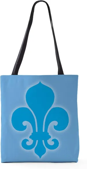 CafePress Fleur De Lis_Bu_S Big 18"x18" Reusable Grocery Shopping Sling Tote Bag