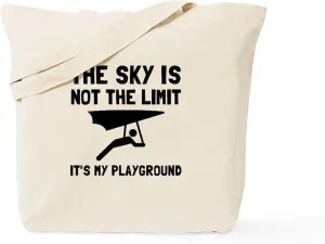 CafePress Hang Glide Playground Tote Bag Reusable Natural Beige Canvas Shopping Bag
