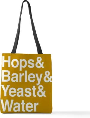 CafePress Hops Barley Yeast Water Polyester Tote Bag 16"x16"