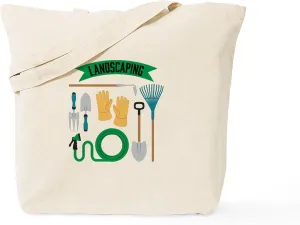 CafePress Landscaping Tote Bag Reusable Natural Beige Canvas Shopping Bag