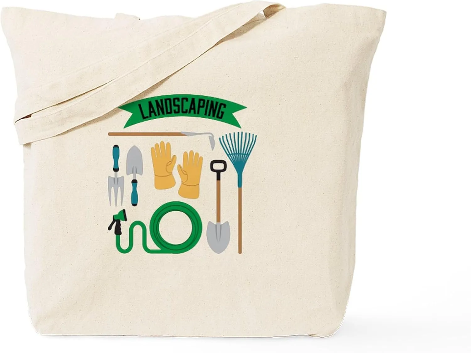 CafePress Landscaping Tote Bag Reusable Natural Beige Canvas Shopping Bag