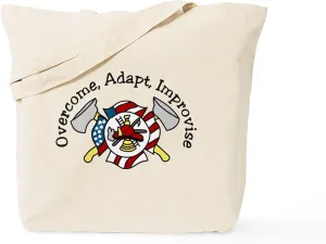 CafePress Overcome Tote Bag Reusable Natural Beige Canvas Shopping Bag