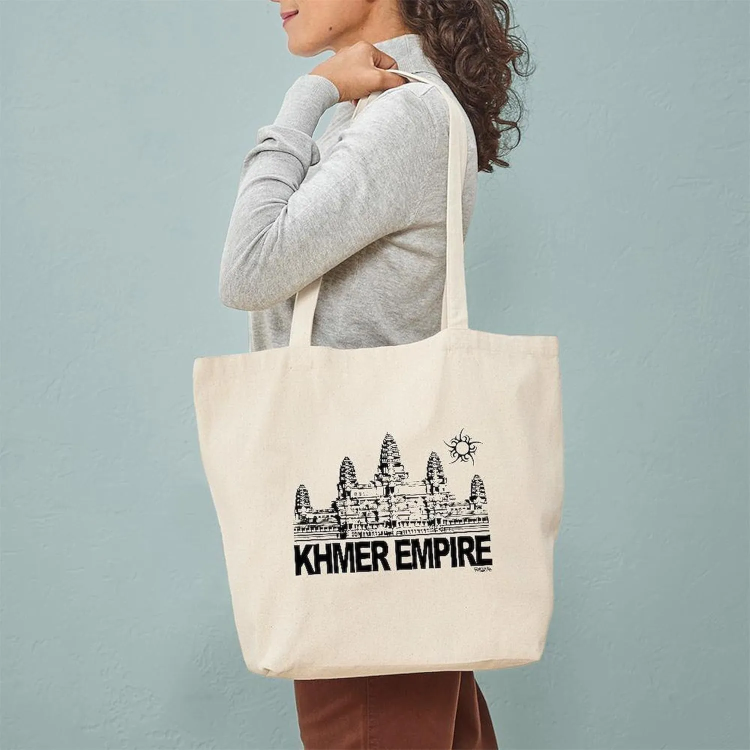 CafePress Tote Bag Reusable Natural Beige Canvas Shopping Bag