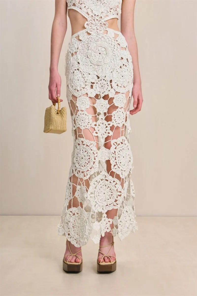 Camille Halterneck Cut-out Knit Maxi Dress