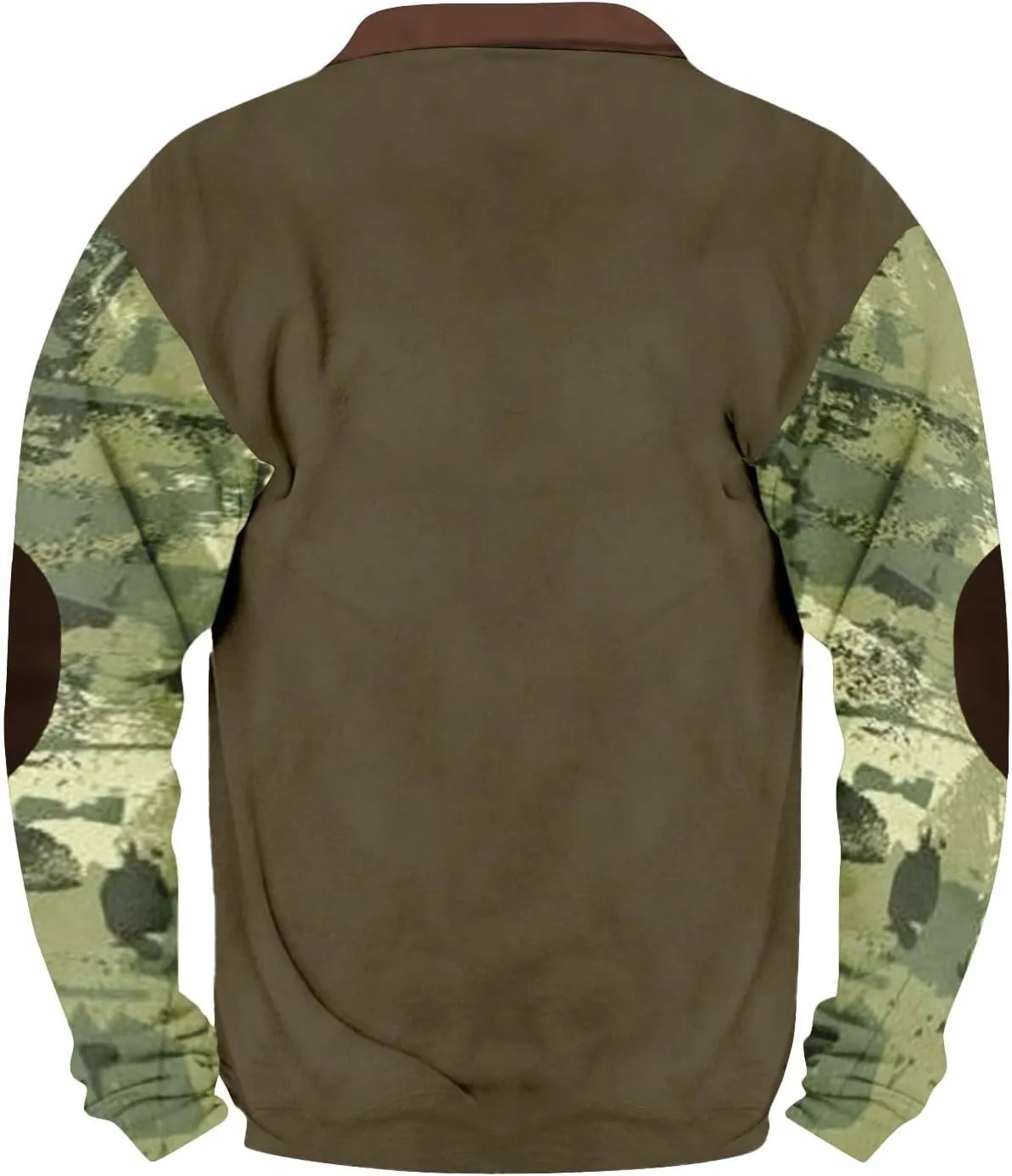 Camo Sweatshirts for Men Quarter Zip Raglan Sleeve Henley Neck Camouflage Vintage Western Pullover Tactical Shirts