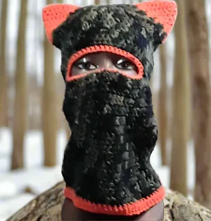 Camouflage Balaclava/Hoodie with Orange Ears