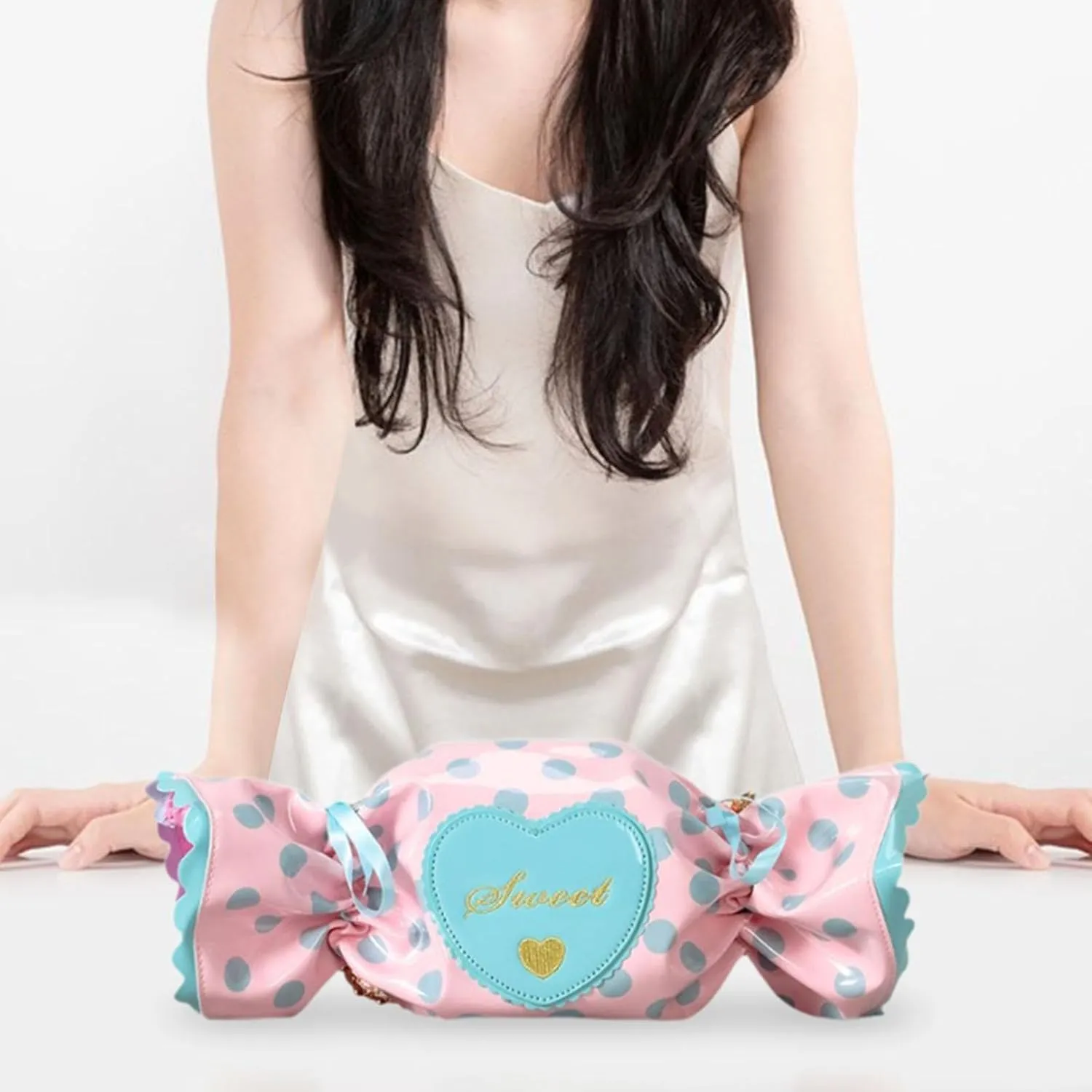 Candy Shaped Crossbody Bag Cute Waterproof Travel Purse for Beach Party Vacation