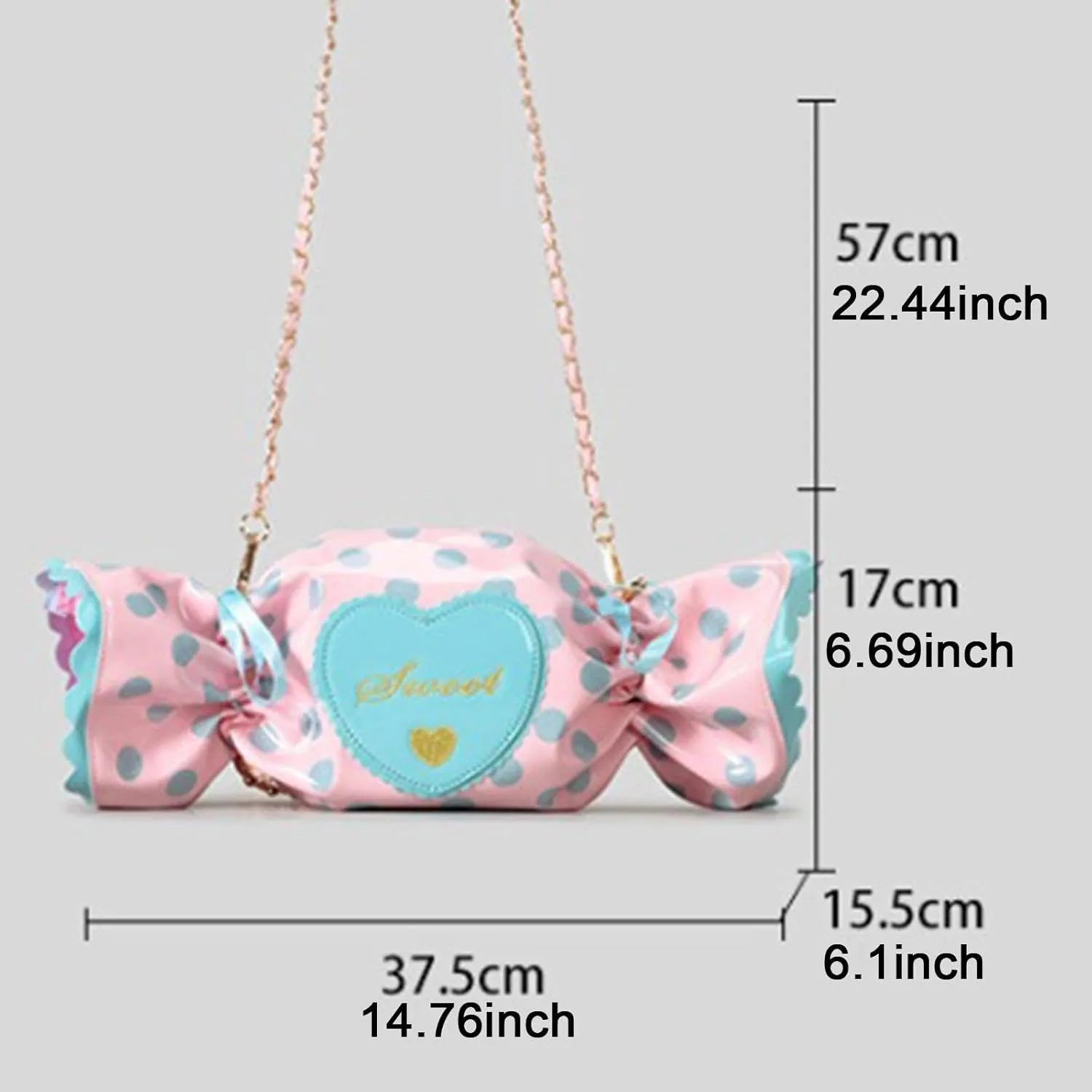 Candy Shaped Crossbody Bag Cute Waterproof Travel Purse for Beach Party Vacation