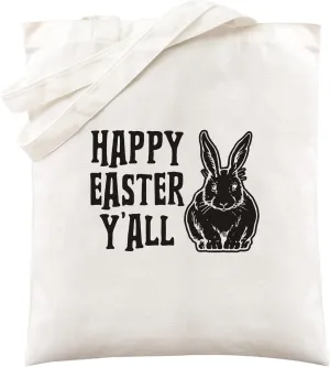 Canvas Shoulder Tote Bag for Men Women - Easter Graphic Unisex Reusable Grocery Bags