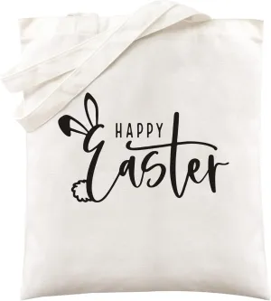 Canvas Shoulder Tote Bag for Men Women - Easter Graphic Unisex Reusable Grocery Bags