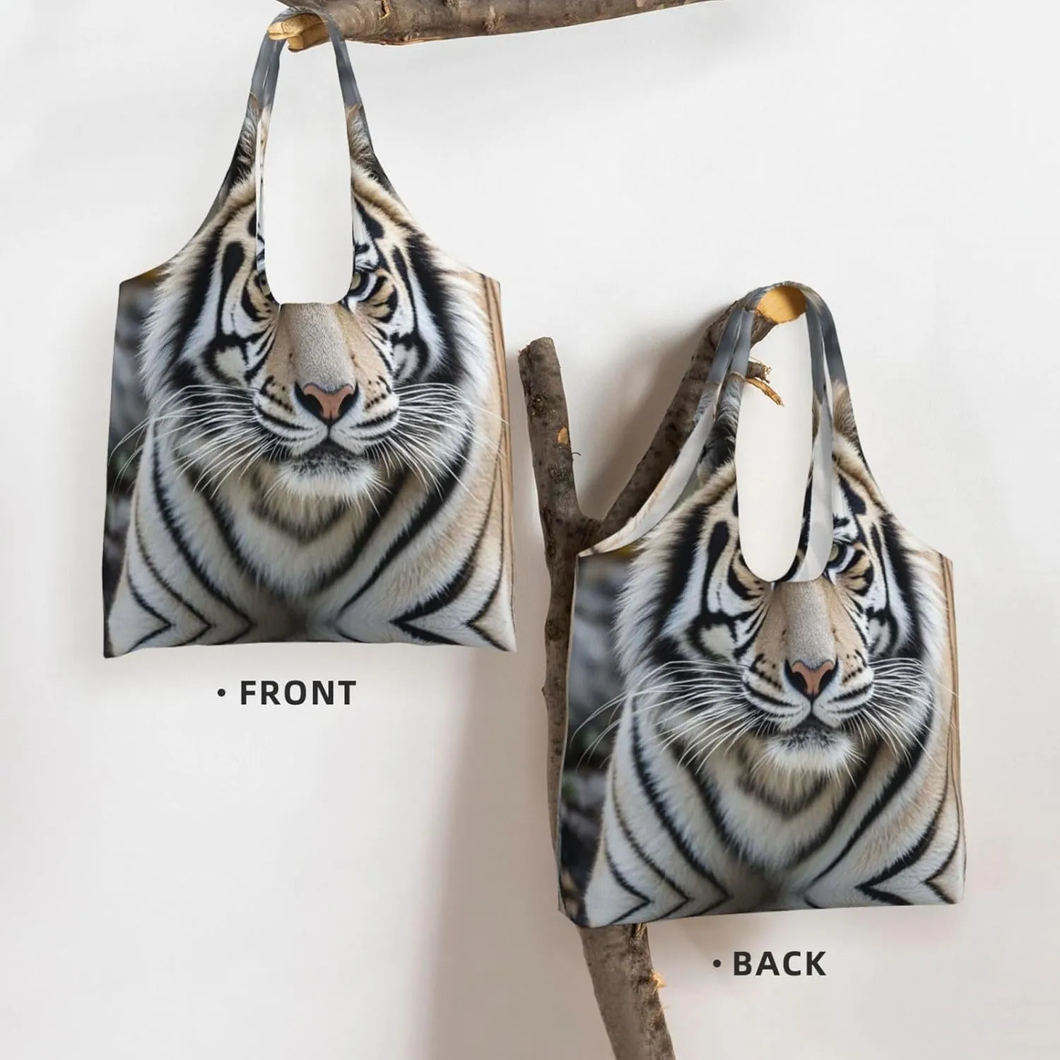 Canvas Tote Bag Lightweight Reusable Grocery Shopping Bag Brook Trout Fly Fishing Handbag for Women Men