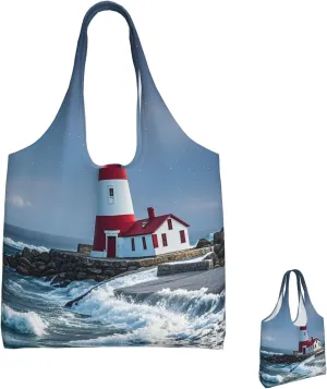 Canvas Tote Bag Lightweight Reusable Grocery Shopping Bag Ocean Sea Animal Shark Handbag for Women Men