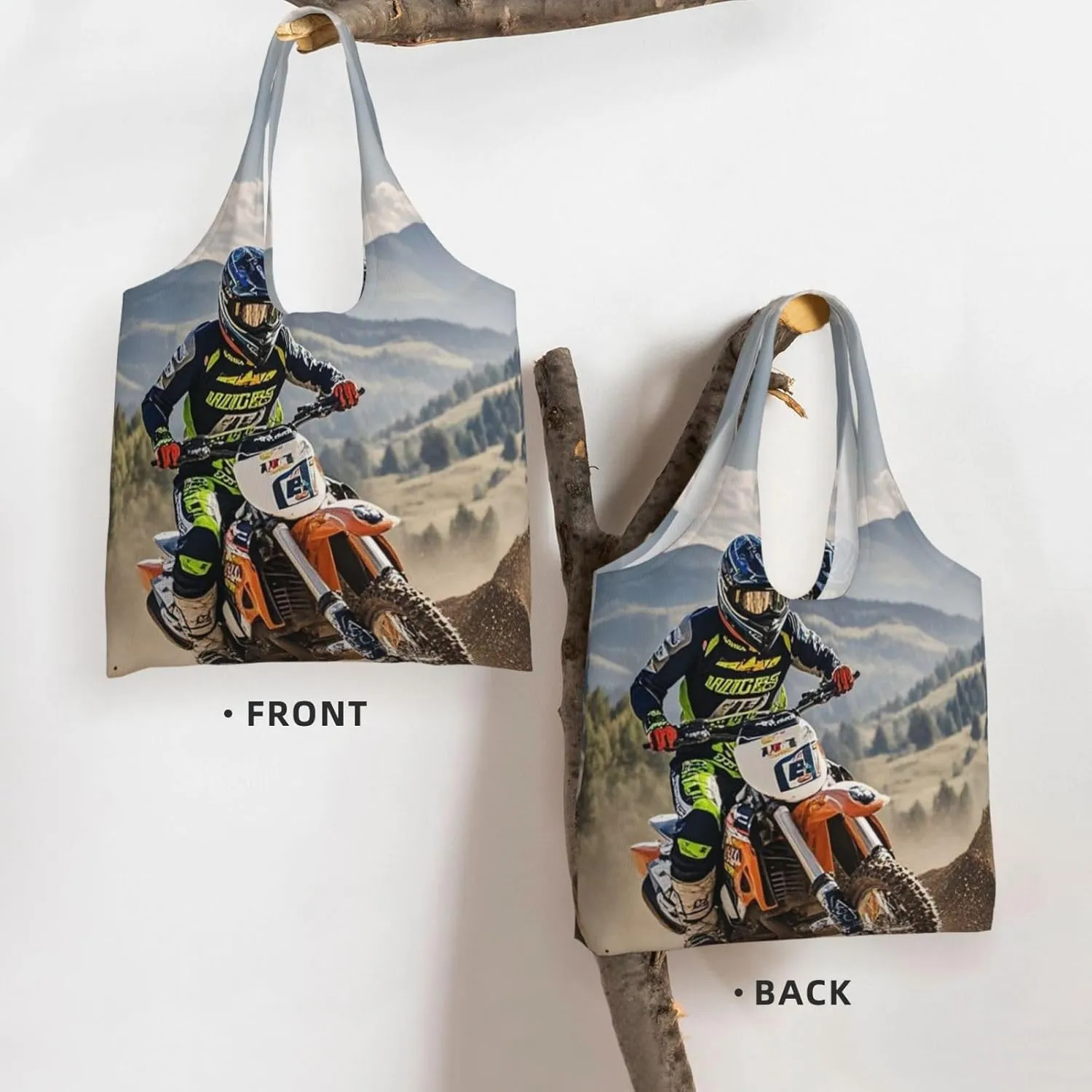 Canvas Tote Bag Lightweight Reusable Grocery Shopping Bag Pitbull Dogs Handbag for Women Men