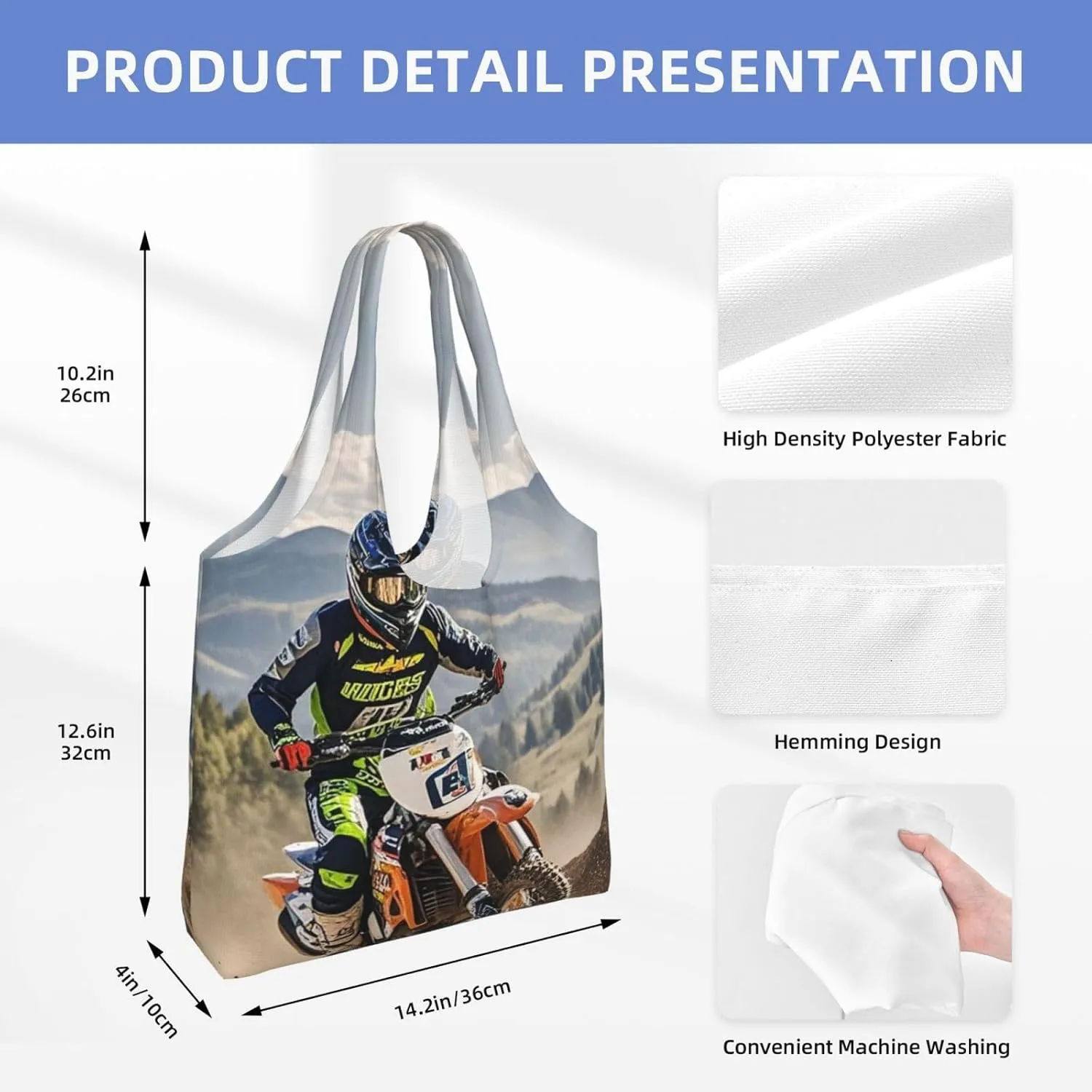 Canvas Tote Bag Lightweight Reusable Grocery Shopping Bag Pitbull Dogs Handbag for Women Men