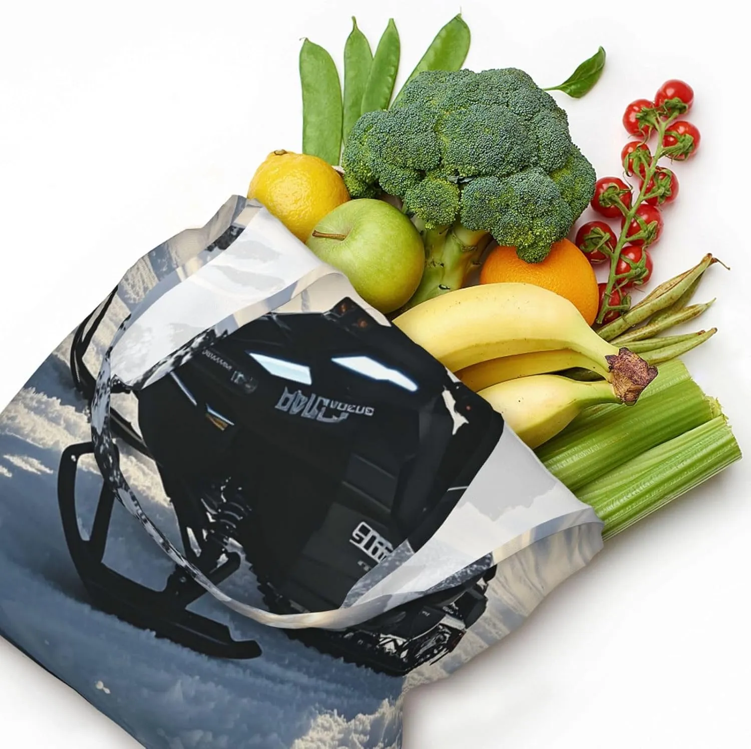 Canvas Tote Bag Lightweight Reusable Grocery Shopping Bag Teal Grey and White Floral Handbag for Women Men
