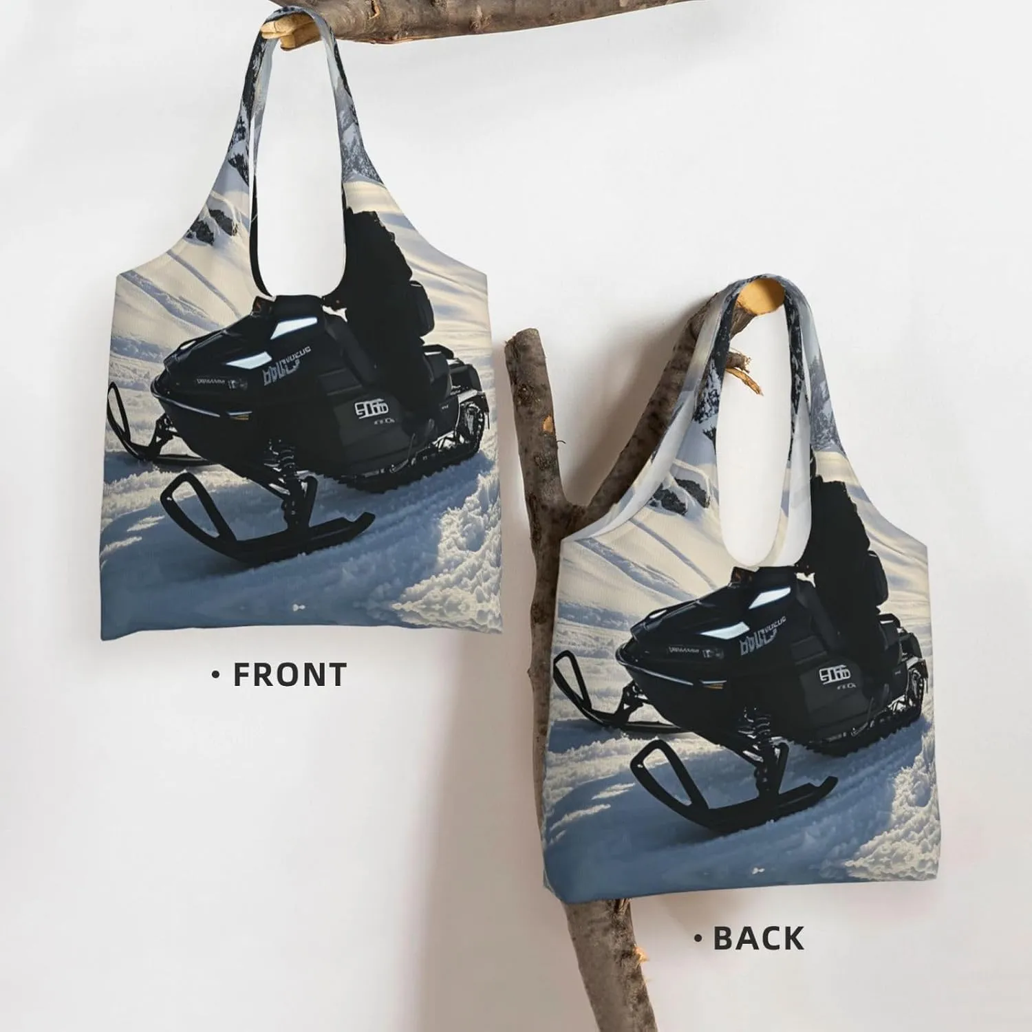 Canvas Tote Bag Lightweight Reusable Grocery Shopping Bag Teal Grey and White Floral Handbag for Women Men