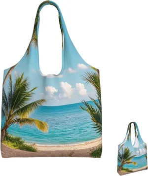 Canvas Tote Bag Lightweight Reusable Grocery Shopping Bag Vintage Nautical White Ship Handbag for Women Men