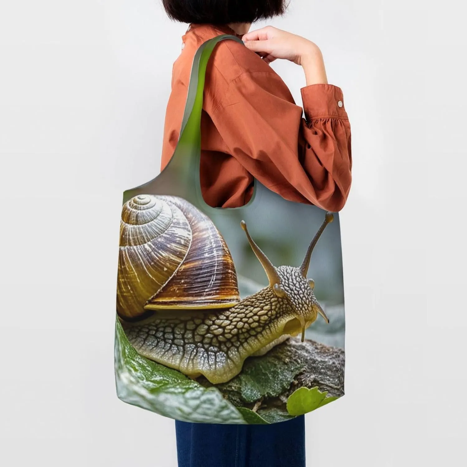 Canvas Tote Bag Lightweight Reusable Grocery Shopping Bag Xmas Tree Branch Bear Doll Handbag for Women Men