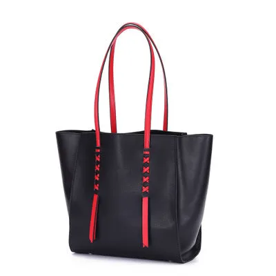 Casual Genuine Leather Totes Women Shoulder Bags