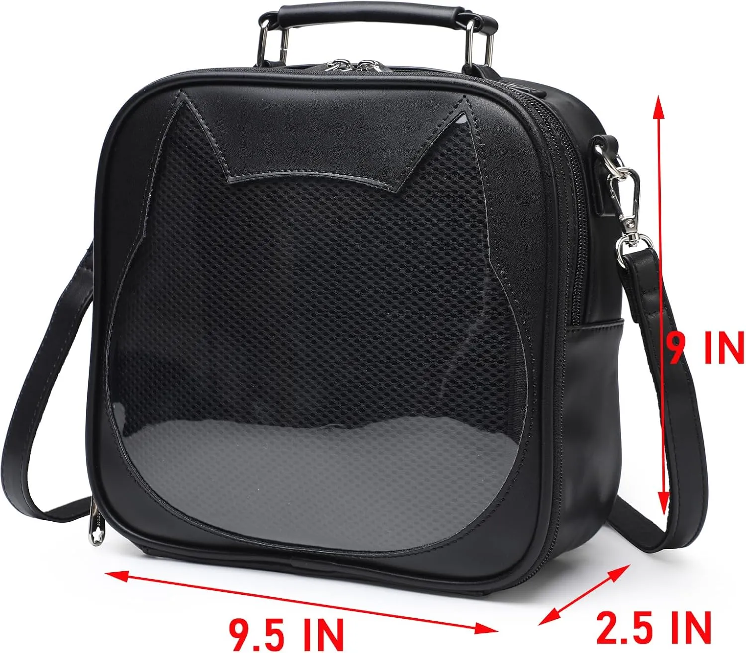 Cat Ita Bag Crossbody Bag Shoulder Bag Backpack Satchel Kawaii Purse with Pin Display