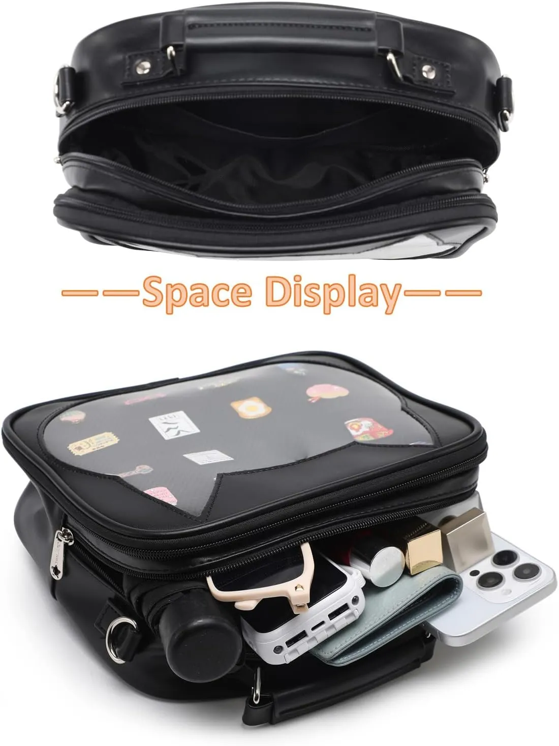 Cat Ita Bag Crossbody Bag Shoulder Bag Backpack Satchel Kawaii Purse with Pin Display