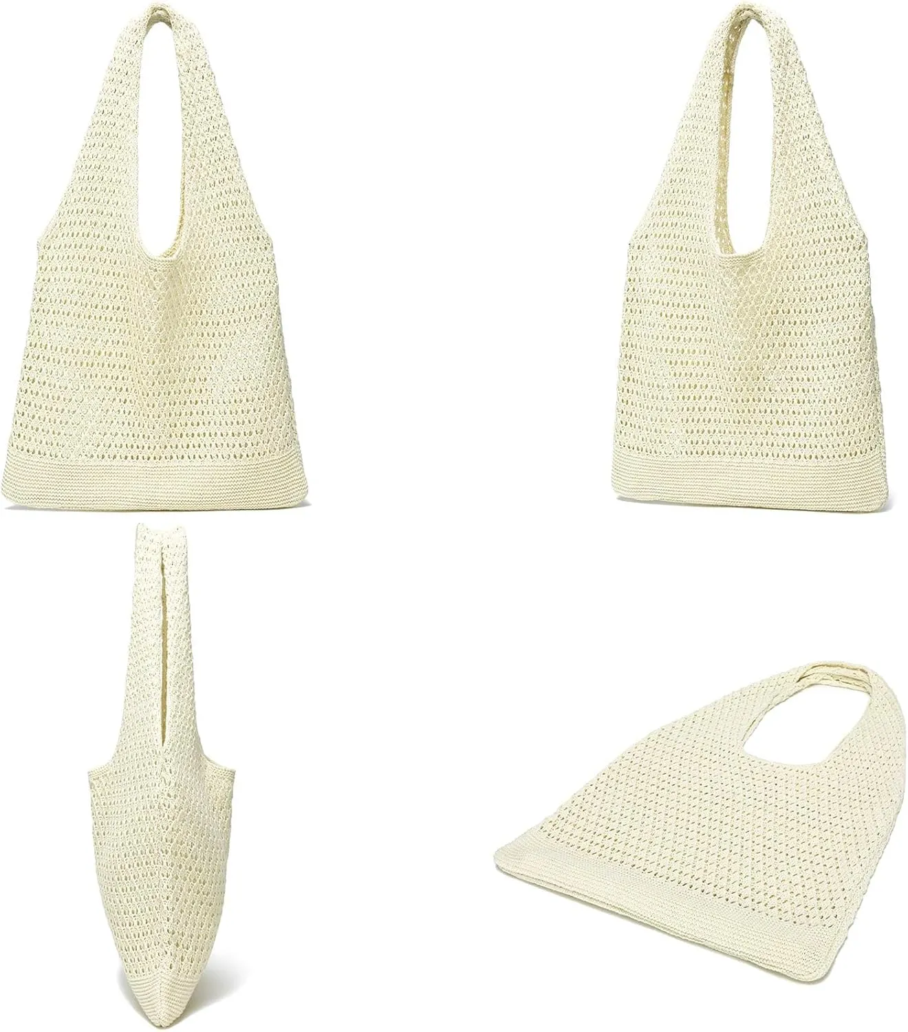 CATMICOO Crochet Beach Bag Tote: Small Knit Bag Summer Shoulder Bag for Vacation
