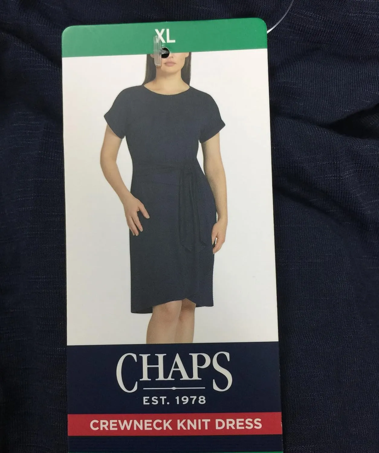 Chaps Women's Short Sleeves Crewneck Knit Dress