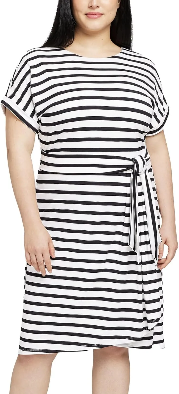 Chaps Women's Short Sleeves Crewneck Knit Dress