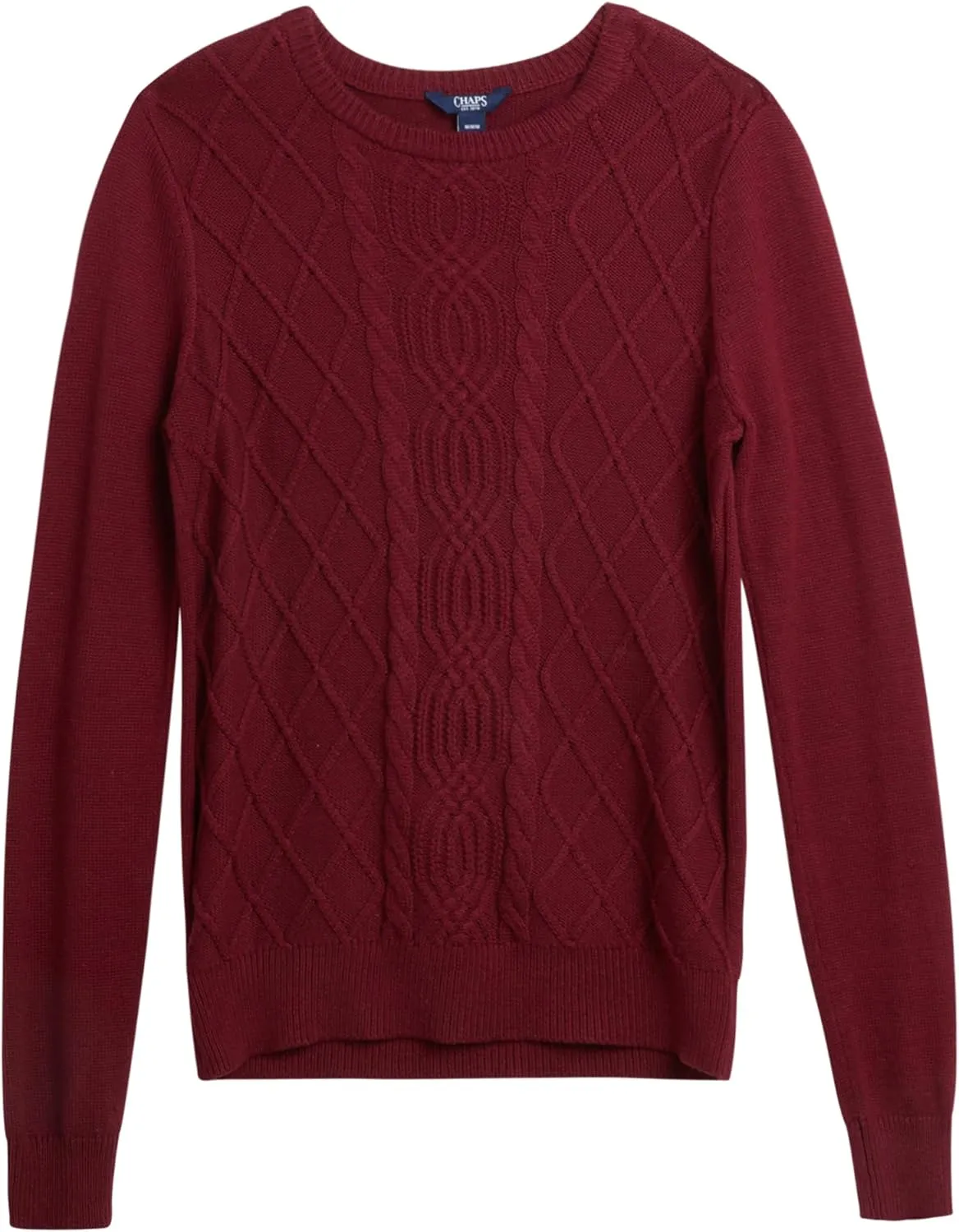 Chaps Women's Sweater - Cotton Cable Knit Pullover Sweater - Lightweight Casual Crewneck Ribbed Sweater (S-XXL)