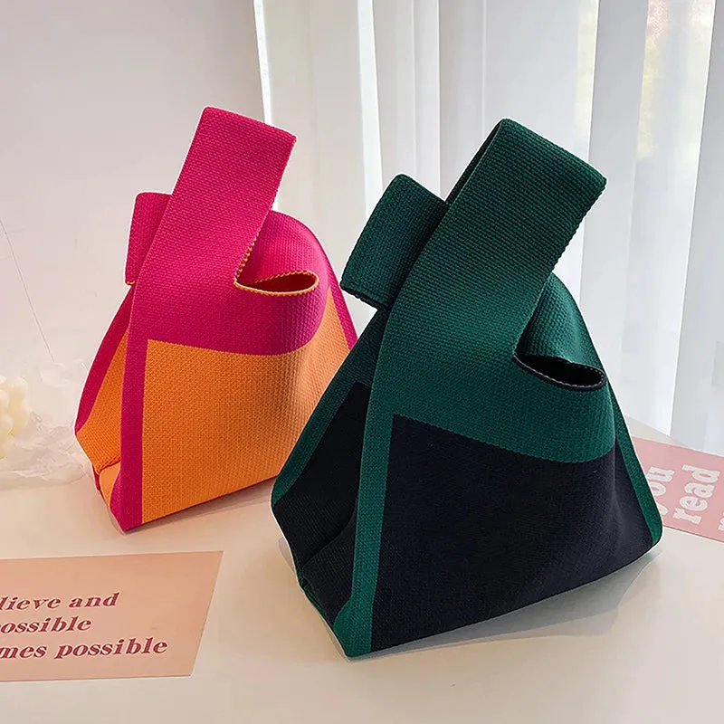 Charming Knitted Cutie 👜✨ Mini Knot Bag for Stylish Adventures 🌈💕