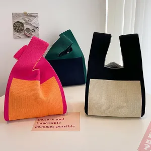 Charming Knitted Cutie 👜✨ Mini Knot Bag for Stylish Adventures 🌈💕