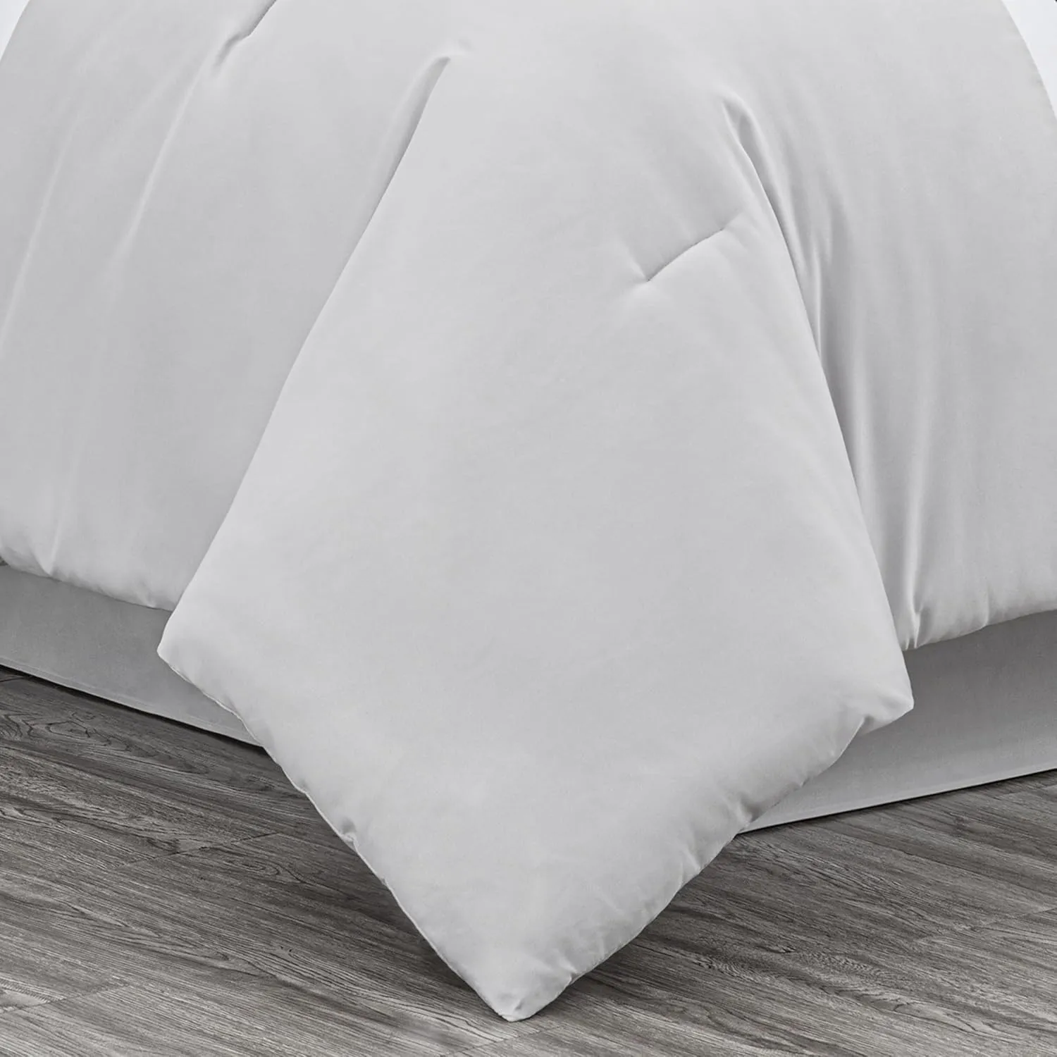 Chezmoi Collection Upland 7-Piece Quilted Patchwork Comforter Set, Black/Gray/Light Gray, King