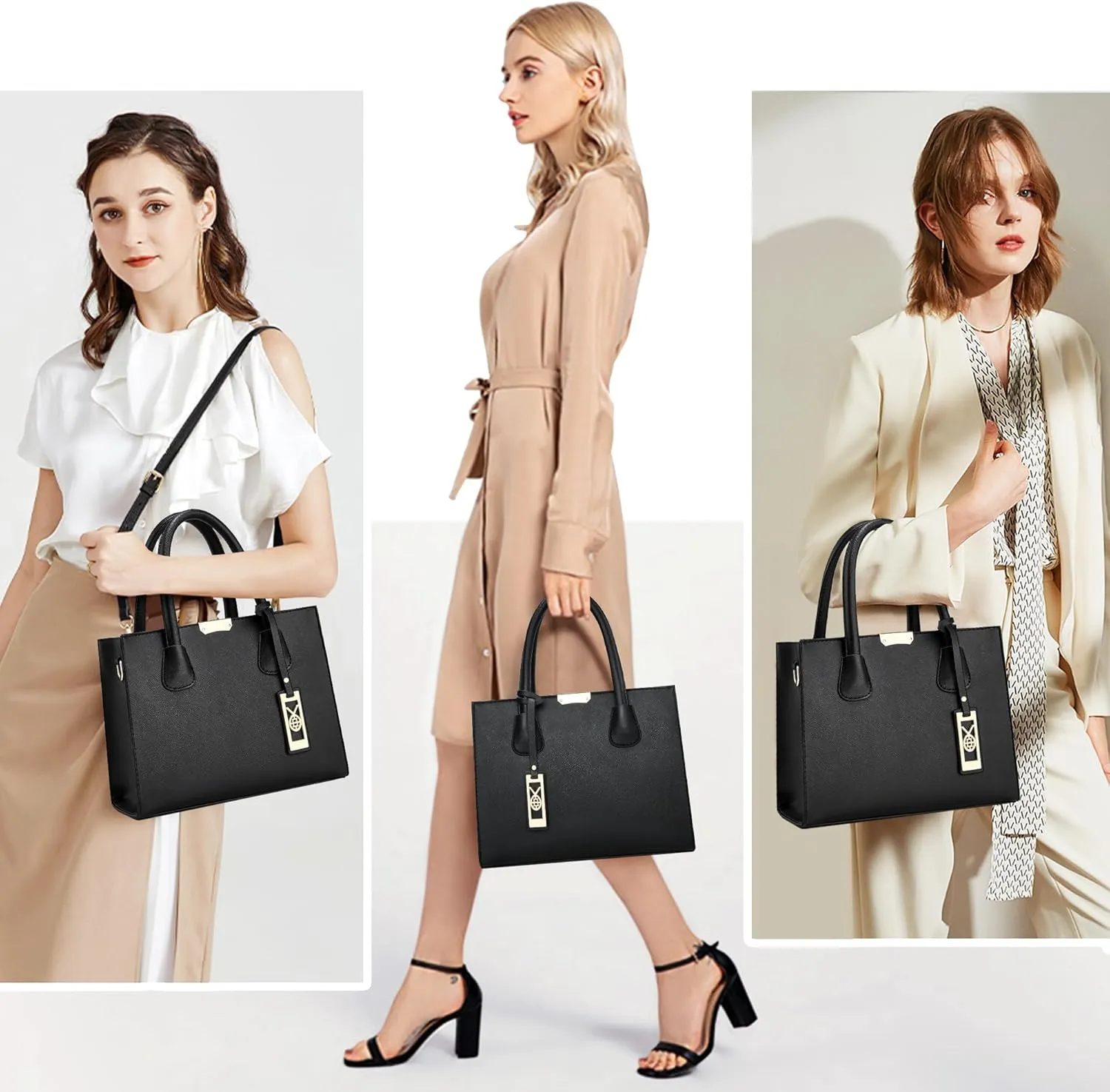 CHICAROUSAL Crossbody Purses and Handbags for Women PU Leather Tote Shoulder Bags Top Handle Satchel