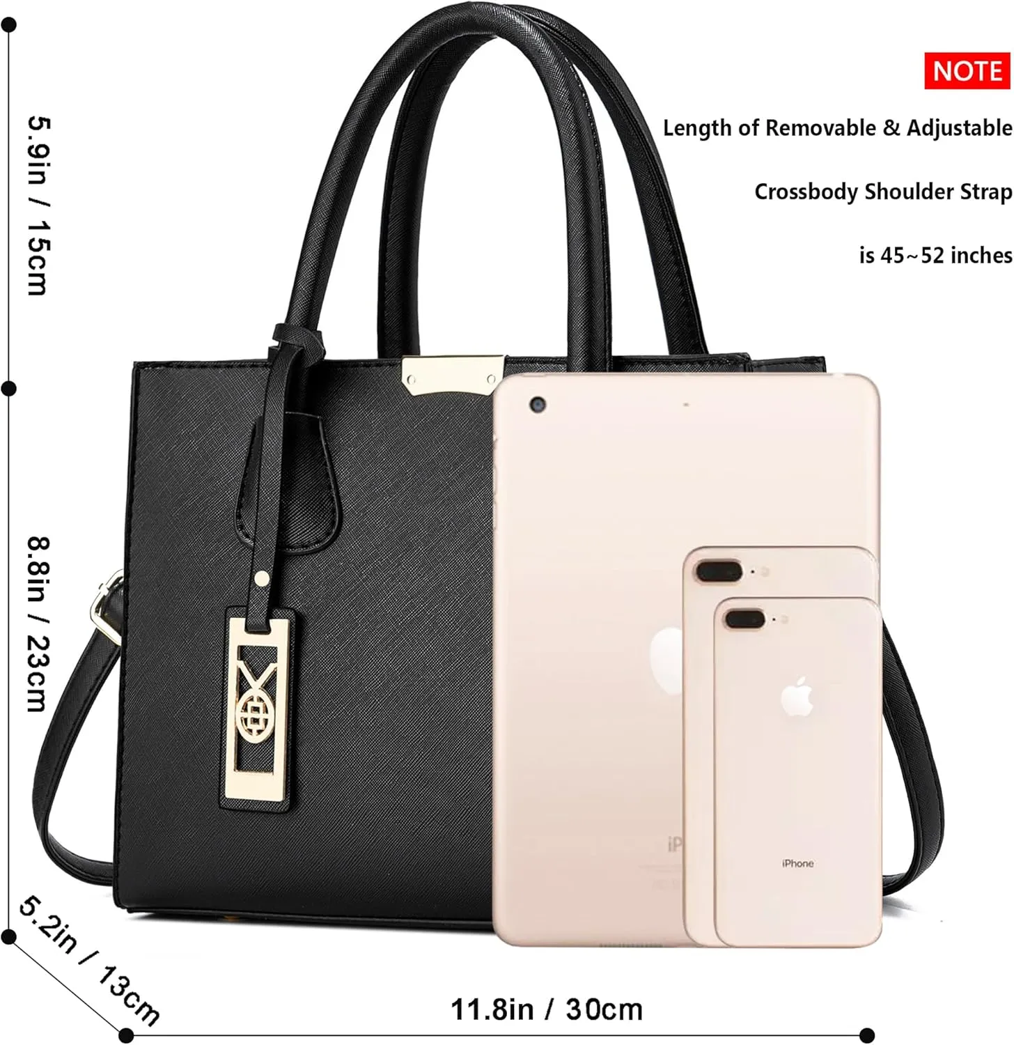 CHICAROUSAL Crossbody Purses and Handbags for Women PU Leather Tote Shoulder Bags Top Handle Satchel