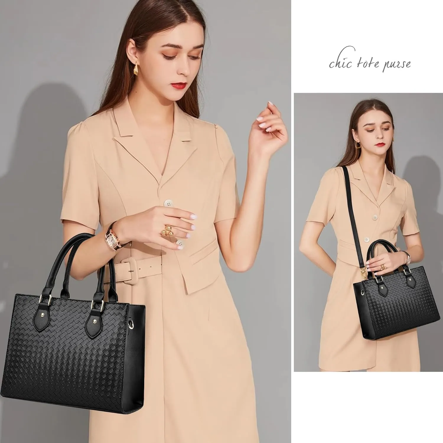 CHICAROUSAL Crossbody Purses and Handbags for Women PU Leather Tote Top Handle Satchel Shoulder Bags