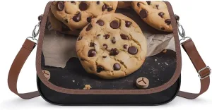 Chocolate Chip Crossbody Bags for Women,PU Leather Tote Bag for Women,Shoulder Bag Purse for Work Shopping Travel