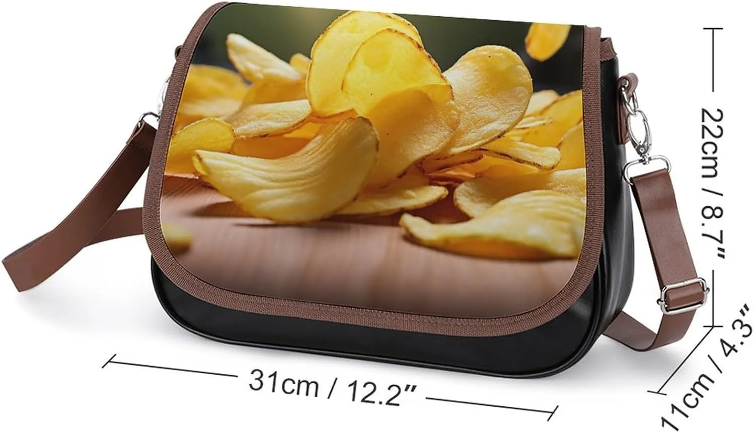 Chocolate Chip Crossbody Bags for Women,PU Leather Tote Bag for Women,Shoulder Bag Purse for Work Shopping Travel