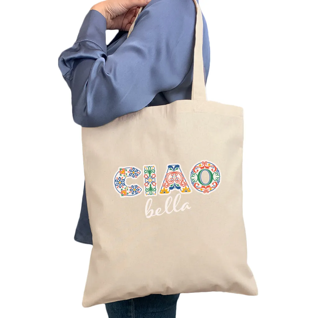 Ciao Bella Calico Tote Bag