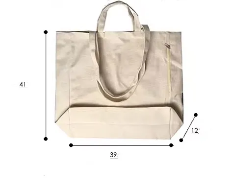 Circle Patch Cotton Tote
