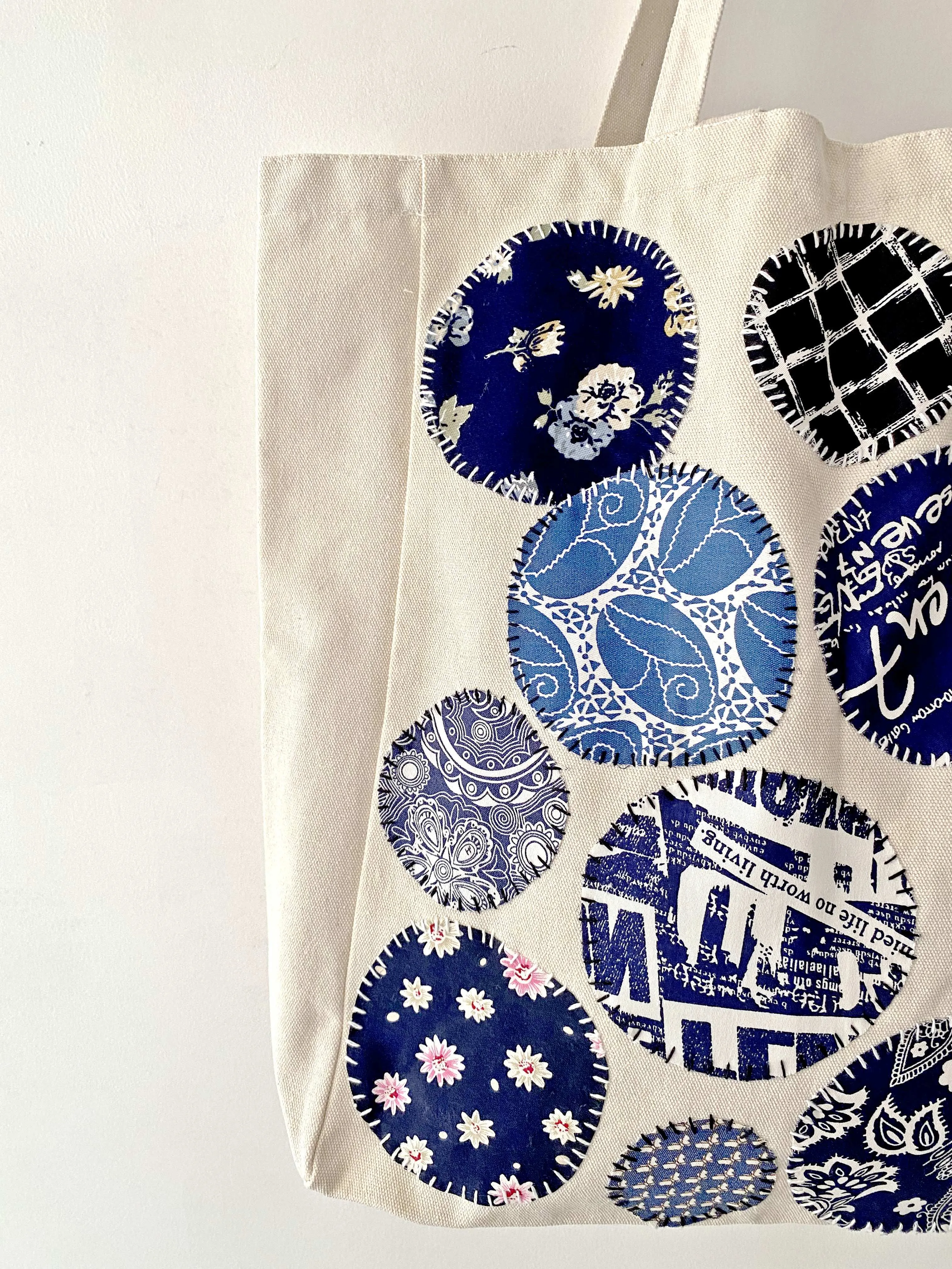 Circle Patch Cotton Tote