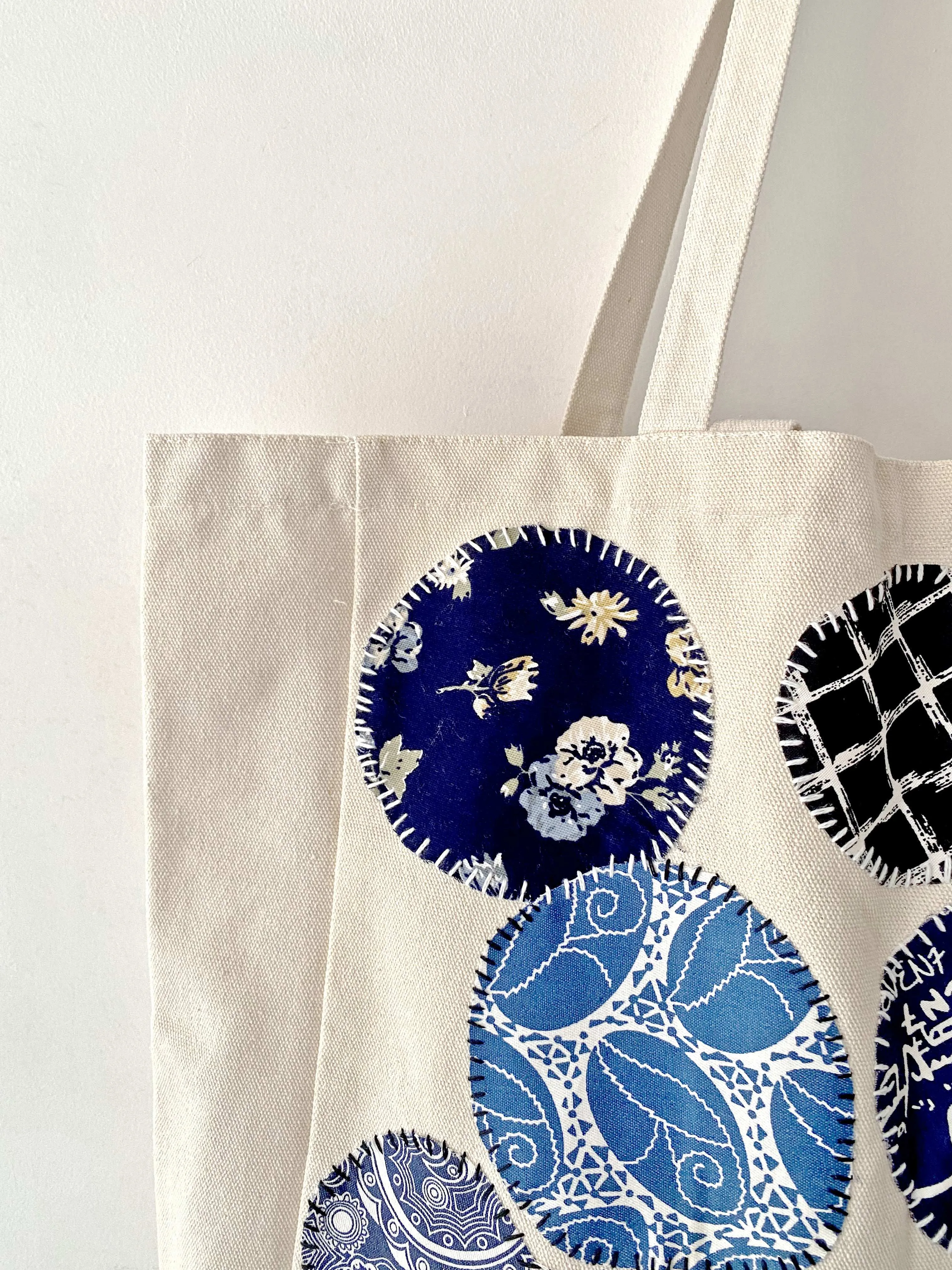 Circle Patch Cotton Tote